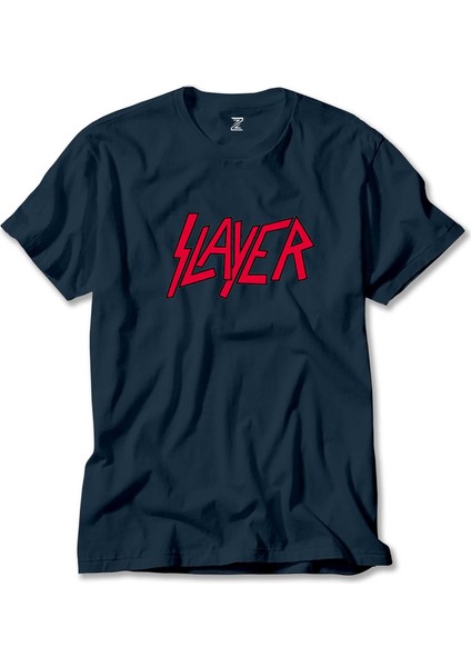 Slayer Logo Classic Lacivert Tişört