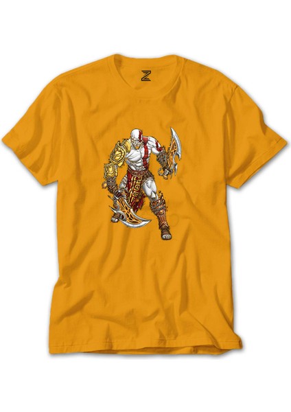 God Of War Kratos Savaşçı Sarı Tişört