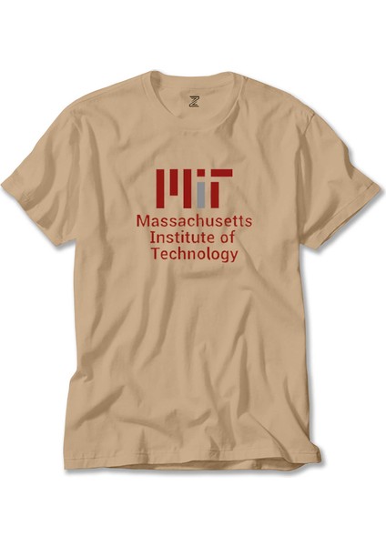 Massachusetts Institute Of Technology Logo Krem Tişört