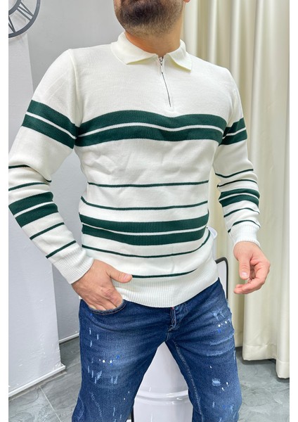 Bafatex Polo Yaka Fermuarlı Triko Kazak modelleri