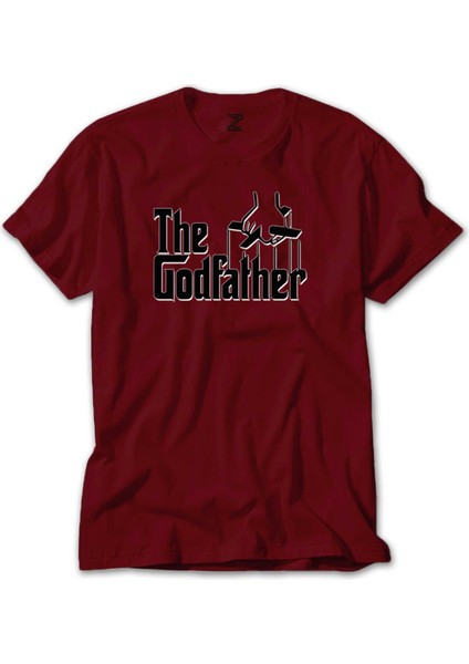 The Godfather Black Text Kırmızı Tişört