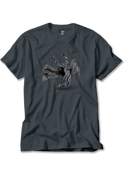 LED Zeppelin Icarus Angel Füme Tişört