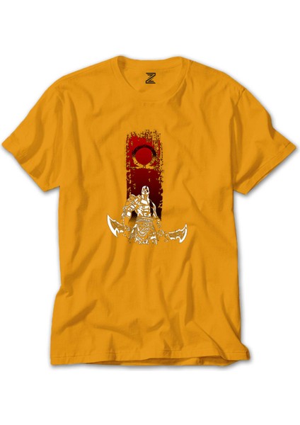 God Of War Kratos Logo Sarı Tişört
