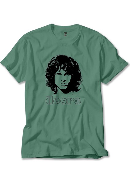 The Doors Jim Morrison Silhouette Yeşil Tişört