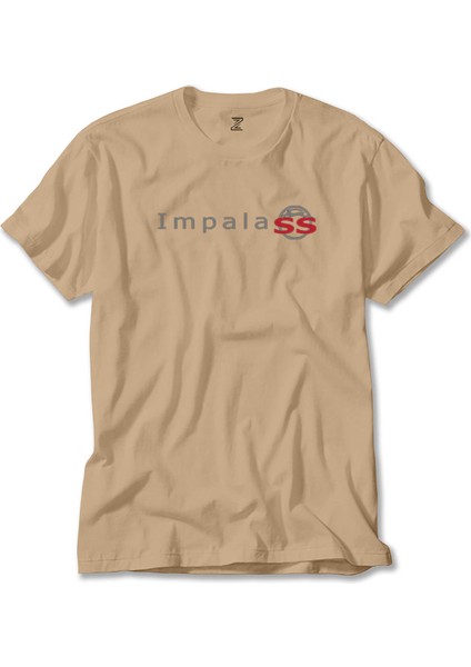 Chevrolet Impala Ss Logo Krem Tişört