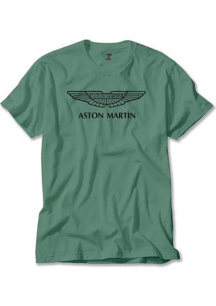 Aston Martin Logo Yeşil Tişört