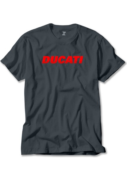 Ducati Red Logo Füme Tişört