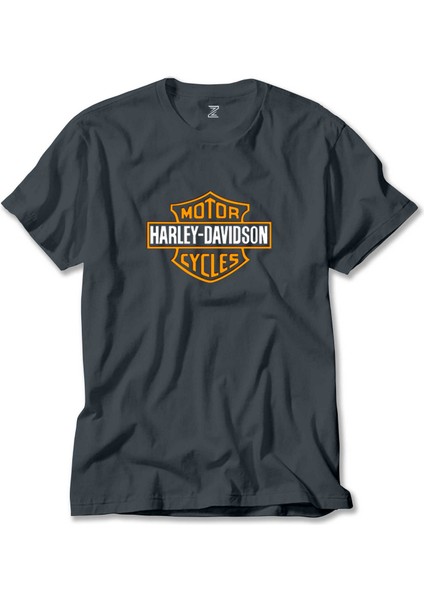 Harley Davidson Cycles Logo Füme Tişört
