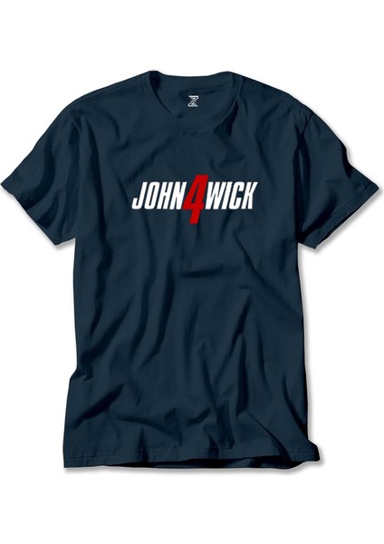 John Wick 4 Logo Lacivert Tişört