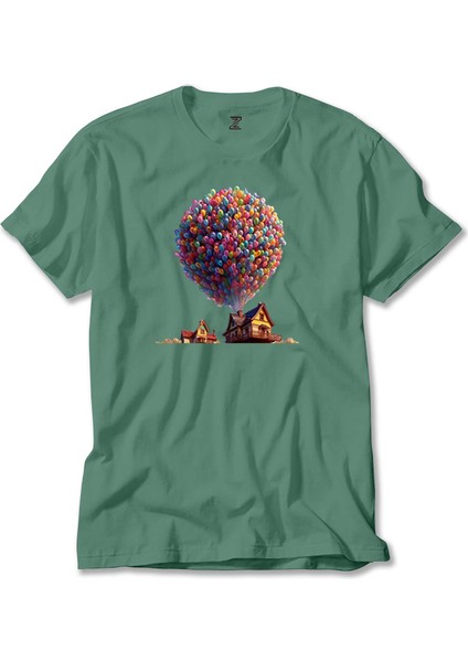 Balloon House Yeşil Tişört