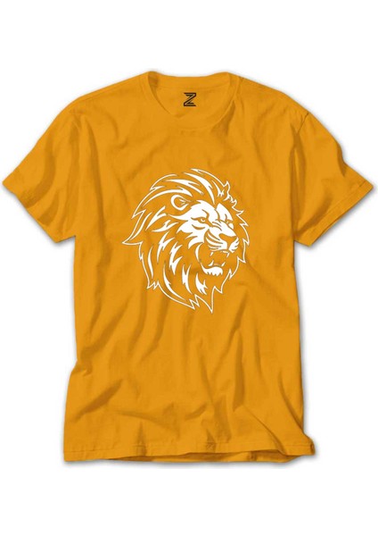 Black And White Lion Sarı Tişört