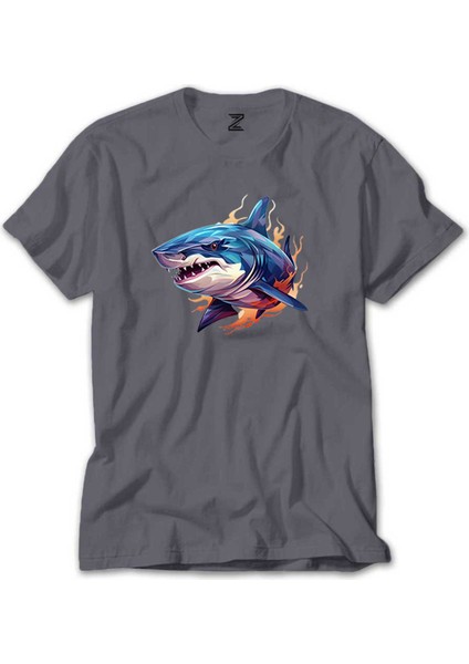 Color Shark Gri Tişört