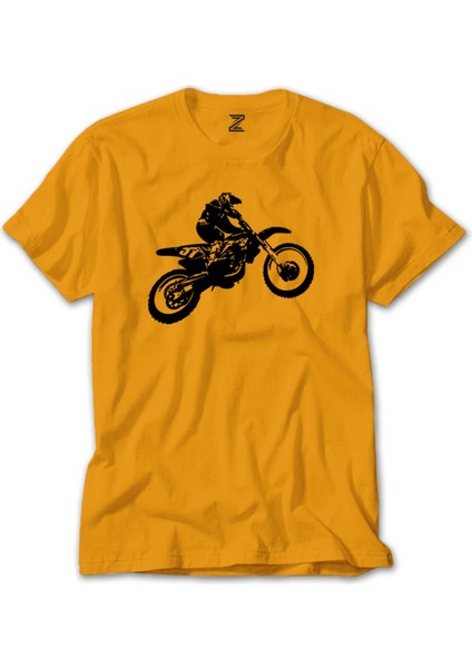 Motokros Endurocross Sarı Tişört