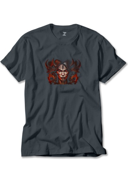 Diablo Iv Lilith Face Füme Tişört