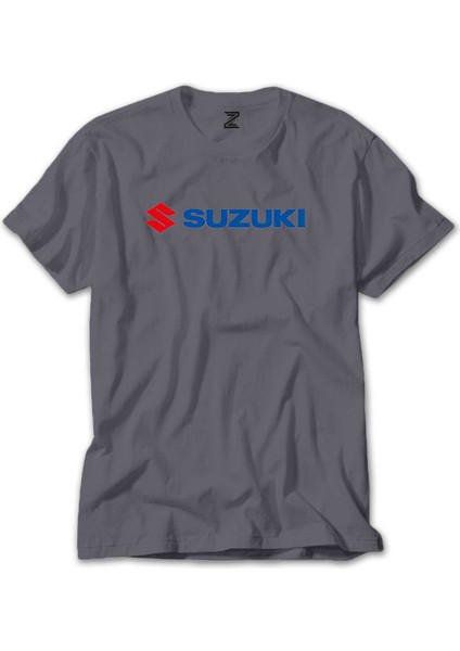 Suzuki Motorcycle Logo Gri Tişört