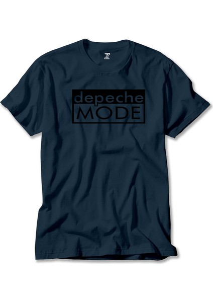 Depeche Mode Text Lacivert Tişört
