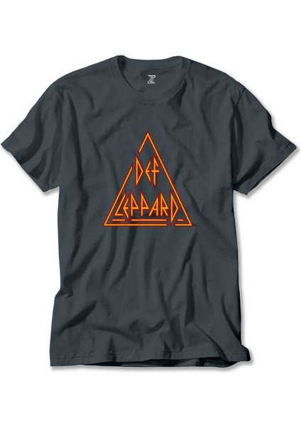 Def Leppard Logo 2 Füme Tişört