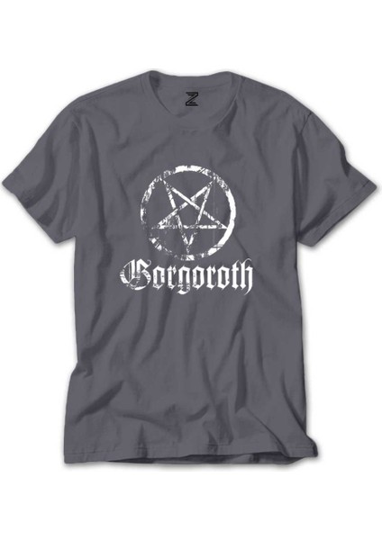 Gorgoroth Pentagram Gri Tişört