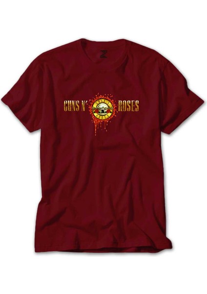 Guns N Roses Drops Logo Kırmızı Tişört