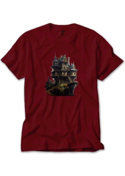 Castle In The Forest Kırmızı Tişört