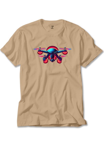 Drone Color Krem Tişört