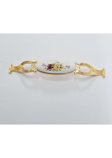 Zümre 96 mm Metal Gold Kasa Beyaz Sarı Çiçek Desenli / 4 Adet fırsatları