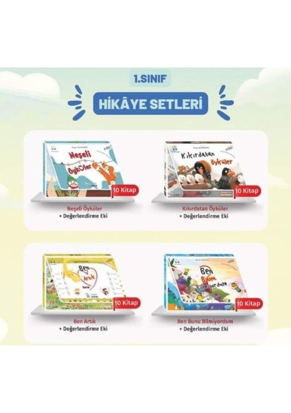 1.sınıf Okumayı Sevdiren 40 Lı Hikaye Seti(Değerlendirme Ekli)+ Hızlı Okuma