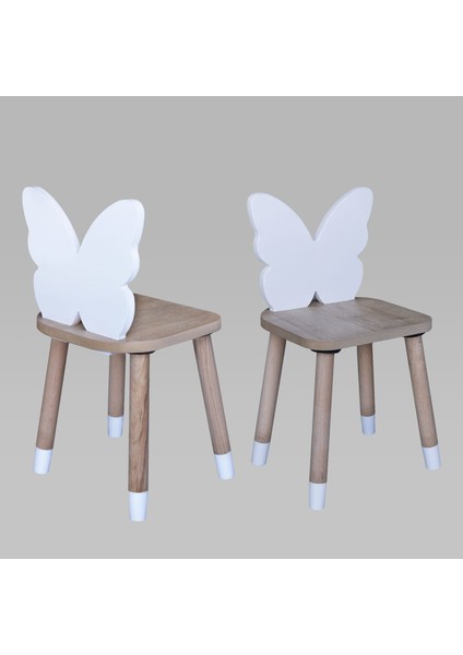 Kelebek Model Çocuk Sandalyesi Montessori Safir Beyaz modelleri