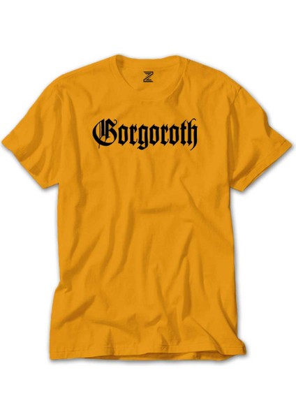 Gorgoroth Text Logo Sarı Tişört