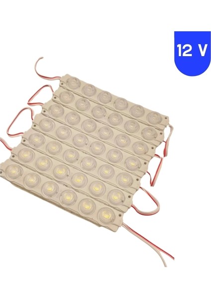 12 Volt 6 Watt 6 Lensli Beyaz 3030 Smd LED Modül IP65 10 Adet Modül