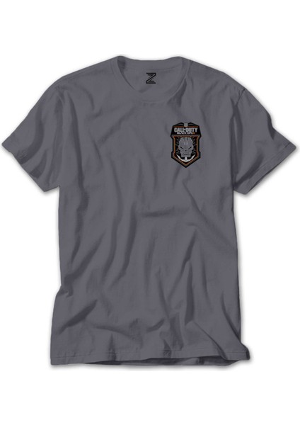 Call Of Duty Black Ops Skull Gri Tişört