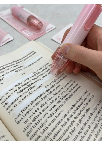 Pembe Kalem Görünümlü Klikli Daksil/Tipeks/Tipex/Şerit Daksil/Düzeltme Bandı/Şerit Düzeltici indirimleri