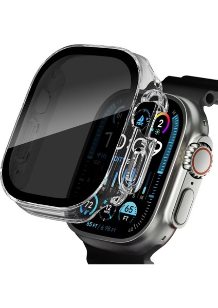Apple Watch Ultra 1/2/3 49MM Pricvacy Hayalet Ekran ve Sert Pc Kasa Koruyucu 32
