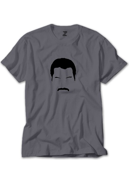 Queen Freddie Mercury Face Gri Tişört