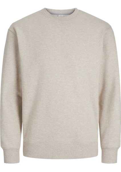 Jack&jones 12262789 Jprcclogan Sweat Crew Erkek Sweatshirt Bej
