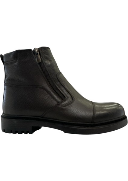 23 05 110M 25992 Hakkiki Deri Klasik Kürklü Bot Kahverengi