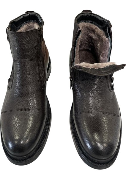 23 05 110M 25992 Hakkiki Deri Klasik Kürklü Bot Kahverengi fırsatları