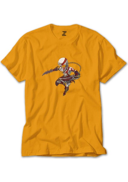 God Of War Kratos Cartoon Sarı Tişört