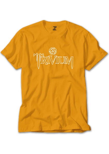 Trivium Logo Type Sarı Tişört