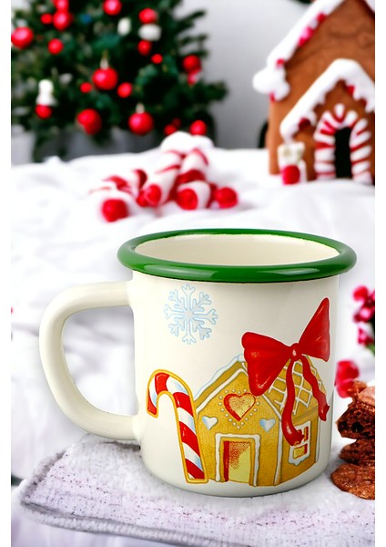 Emaye Kupa Bardak Camp Kamp Mug Fincan Kahve, Yılbaşı, Hediye, Yeni Yıl 270ML