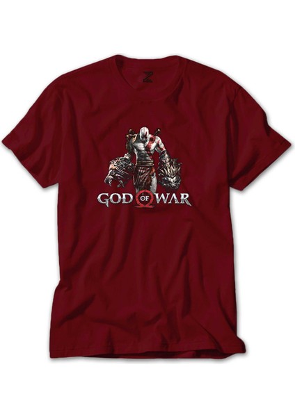 God Of War Kratos Lion Kırmızı Tişört