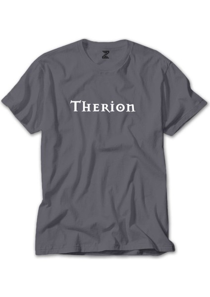 Therion Logo Gri Tişört