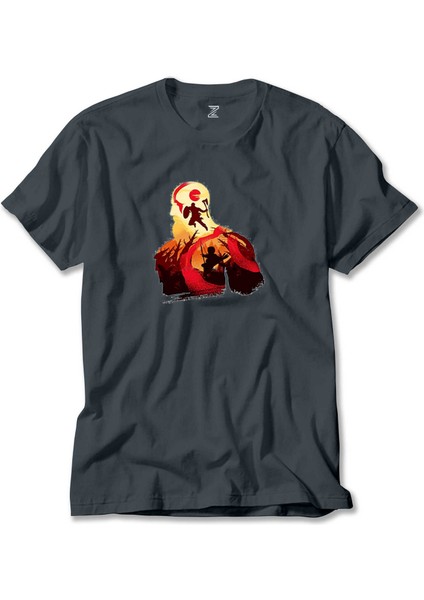 God Of War Kratos Siluet Füme Tişört