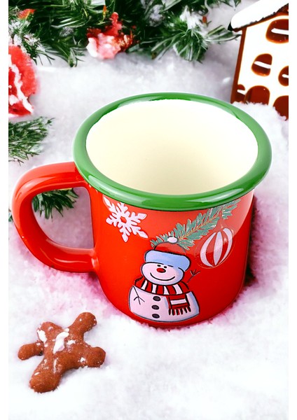 Emaye Kupa Bardak Camp Kamp Mug Fincan Kahve, Yılbaşı, Hediye, Yeni Yıl 270ML