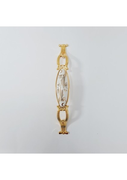 Zümre 128 mm Metal Gold Kasa Beyaz Başak Desenli / 5 Adet fırsatları