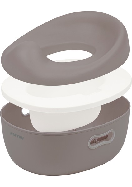 Potty 3 In 1 Lazımlık Oturak ve Tuvalet Adaptörü - Kahverengi fırsatları