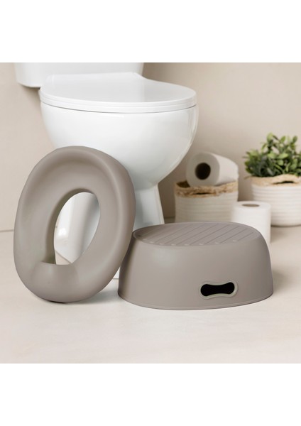Potty 3 In 1 Lazımlık Oturak ve Tuvalet Adaptörü - Kahverengi indirimleri
