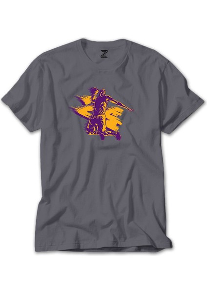 Kobe Bryant Silhouette Gri Tişört