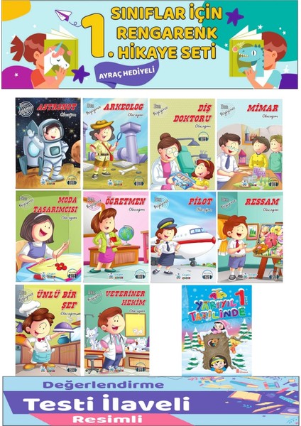 1.sınıf Ben Büyüyünce Hikaye Seti (Yarıyıl Tatil Kitabı Hediyeli)