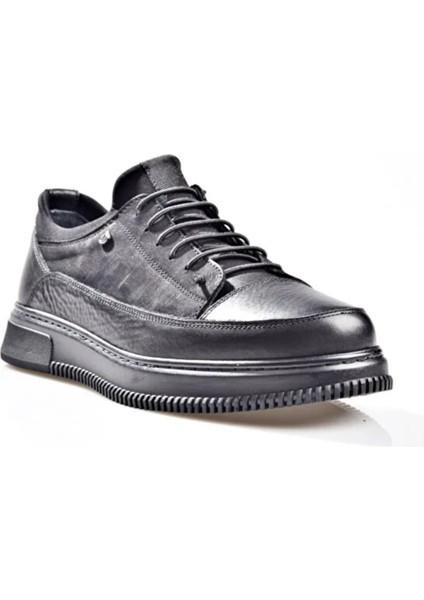 24 04 80M 1502 Hakkiki Deri Ayakkabı Siyah